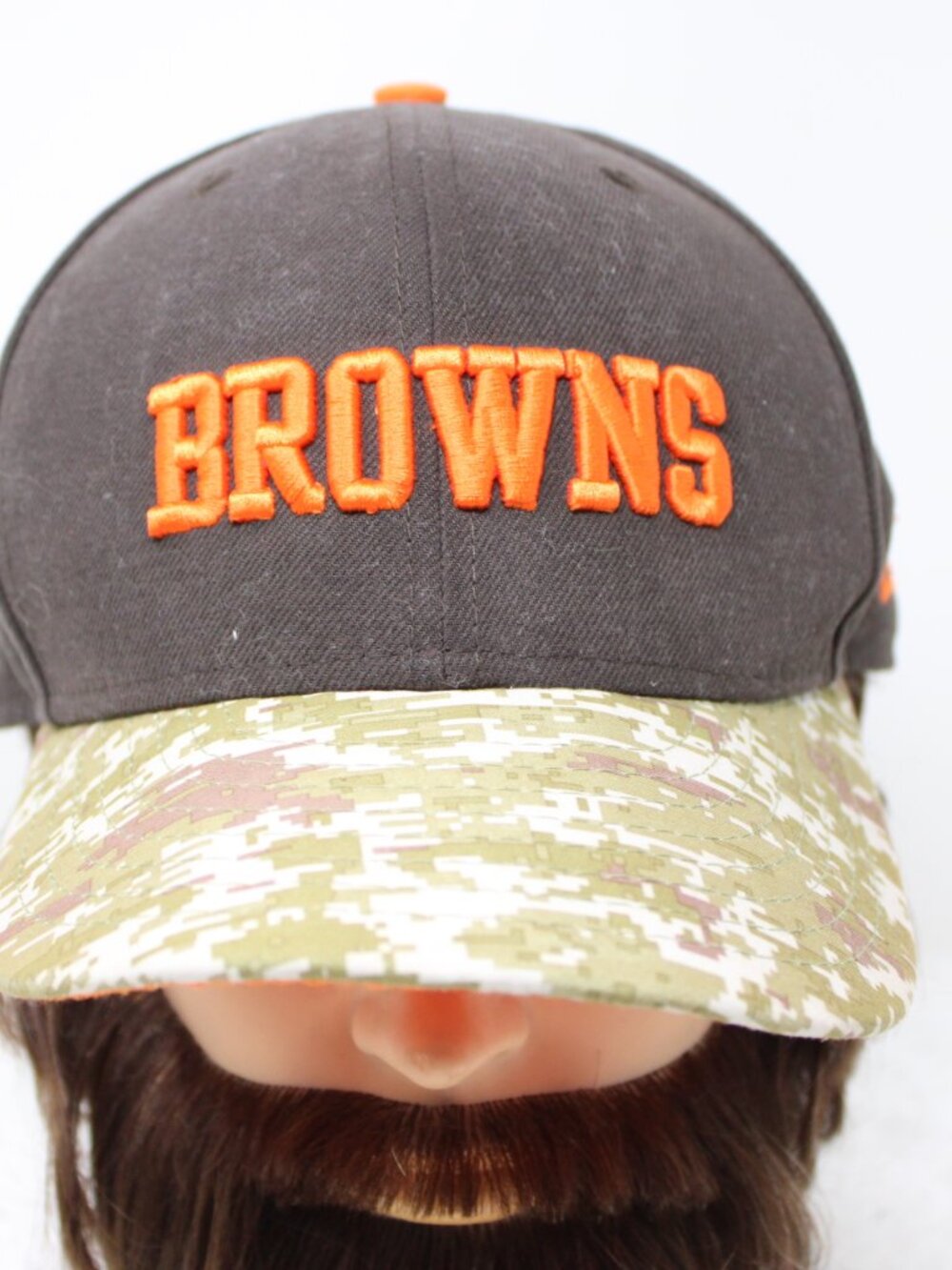 Cleveland Browns Hat Mens Fitted 7 3/4 Brown/Camo New Era 59FIFTY NFL Cap